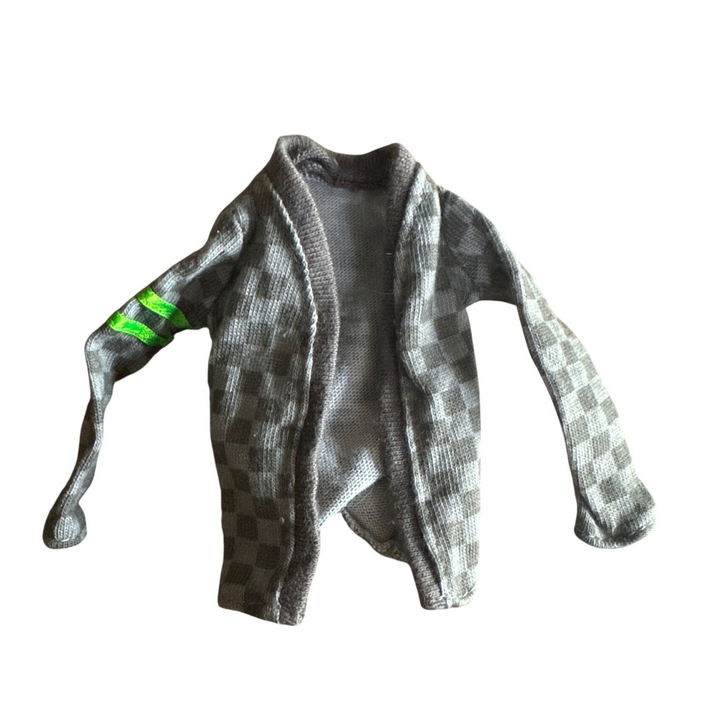 Monster High - Jackson Jekyll - Picnic Casket - Gray Cardigan Sweater Top Only